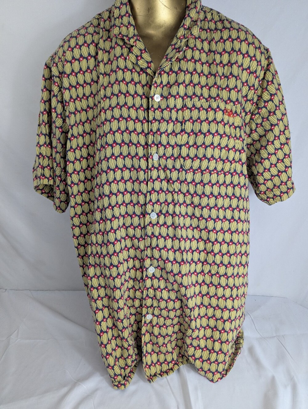 Levi's Cactus Graphic Short Sleeve Front Button Shirt Size Large